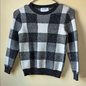 Old Navy Monochrome Checkered Knit Sweater. Great condition S6-7